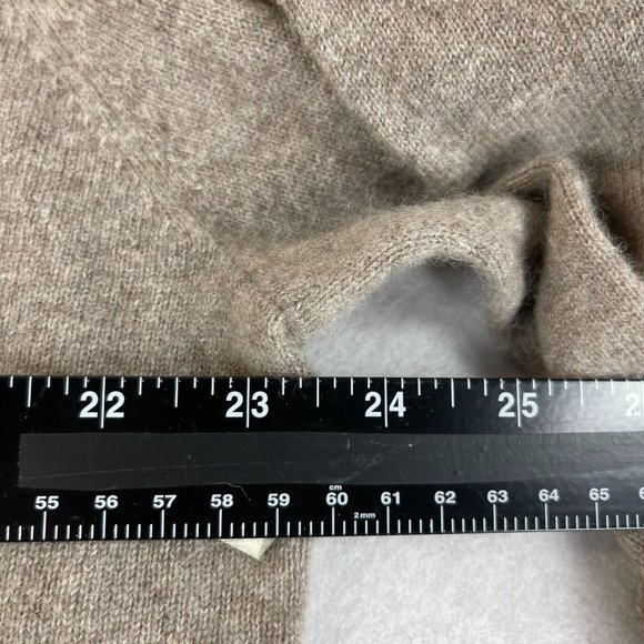 BLACK BROWN Men XL Tan 2 Ply Cashmere Soft Cozy Quarter Zip Up Sweater Mock Neck - Picture 8 of 10